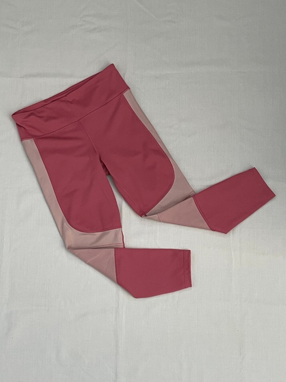 GAP Fit full length pink colorblock stretch leggings